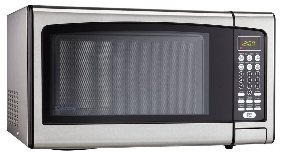 Microwave Oven Premium Compact Portable Countertop Electric Stainless Steel Turntable 1000 Watt Cookware