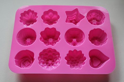 Creativemoldstore 1pcs 12-Holes Flowers and Plants (HY1-064) Food Grade Silicone Chocolate/Jelly/Pudding/Ice/Candy... N2