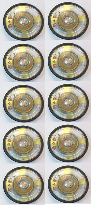ces 2.25" ROUND POLY CONE SPEAKER WEATHER RESISTANT .5 OZ MAGNET .5WATT @ 8 OHMS (5 PAIRS)