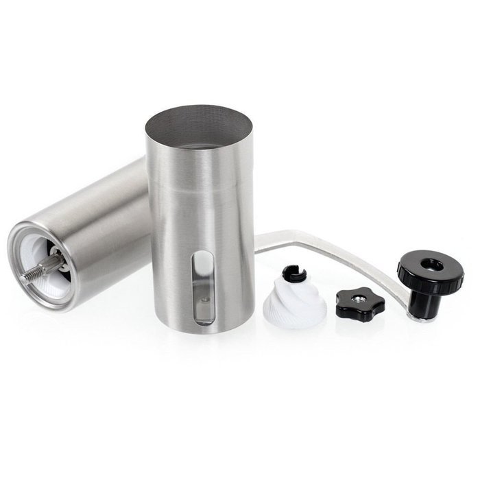 Ceramic Burr Manual Coffee Grinder Portable Hand Crank Stainless Coffee Mill New N2