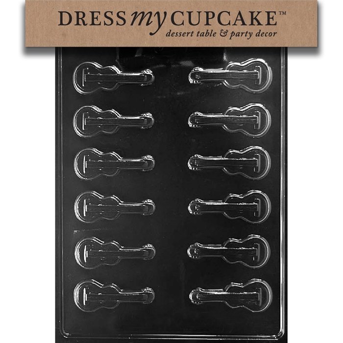 Dress My Cupcake Chocolate Candy Mold, Guitar Pieces