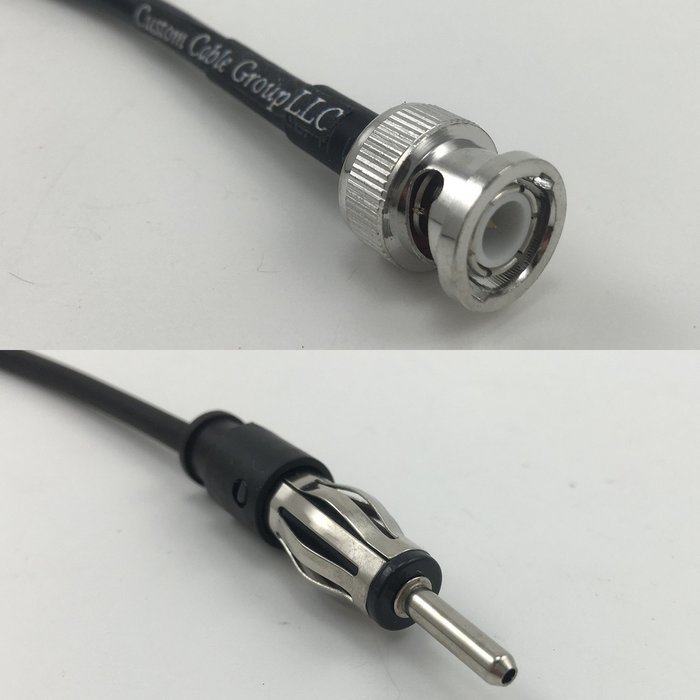 3 feet RG188 BNC MALE to AM/FM MALE Pigtail Jumper RF coaxial cable 50ohm High Quality Quick USA Shipping