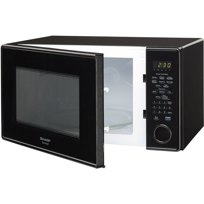 Sharp R459YK Carousel Countertop Microwave Oven, 1000-watt , Black N2