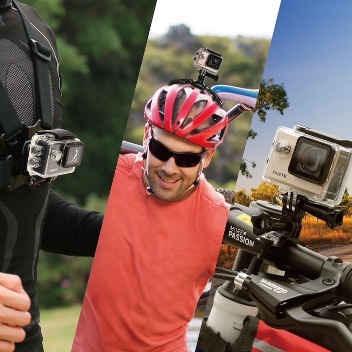 ThiEYE i60 4K Action Camera - 152 Degree Wide Angle, 12MP, 1.5 Inch TFT Display, Loop Recording (Black)