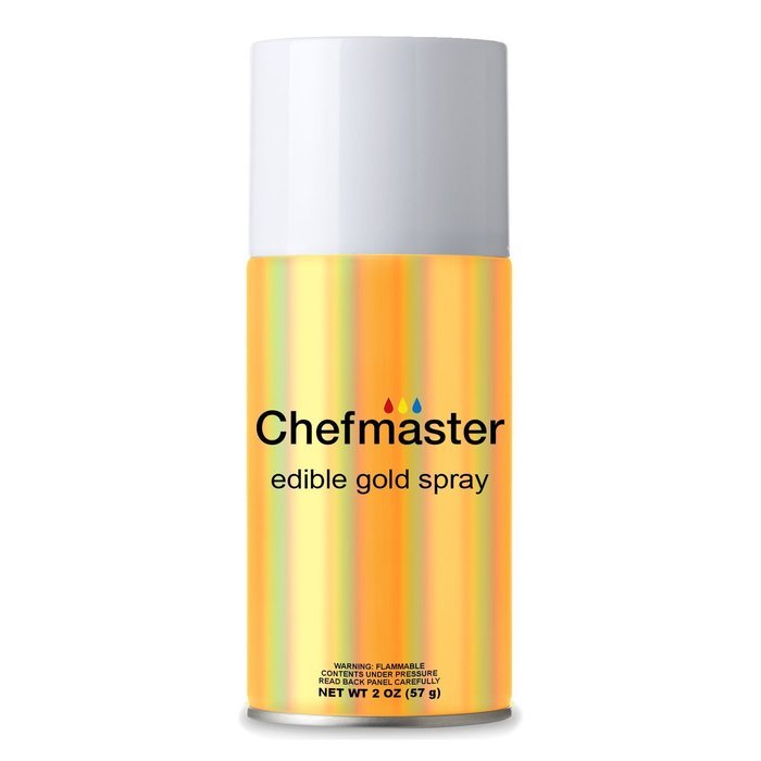 Chefmaster by US Cake Supply 2-Ounce Edible Glitter Gold Spray