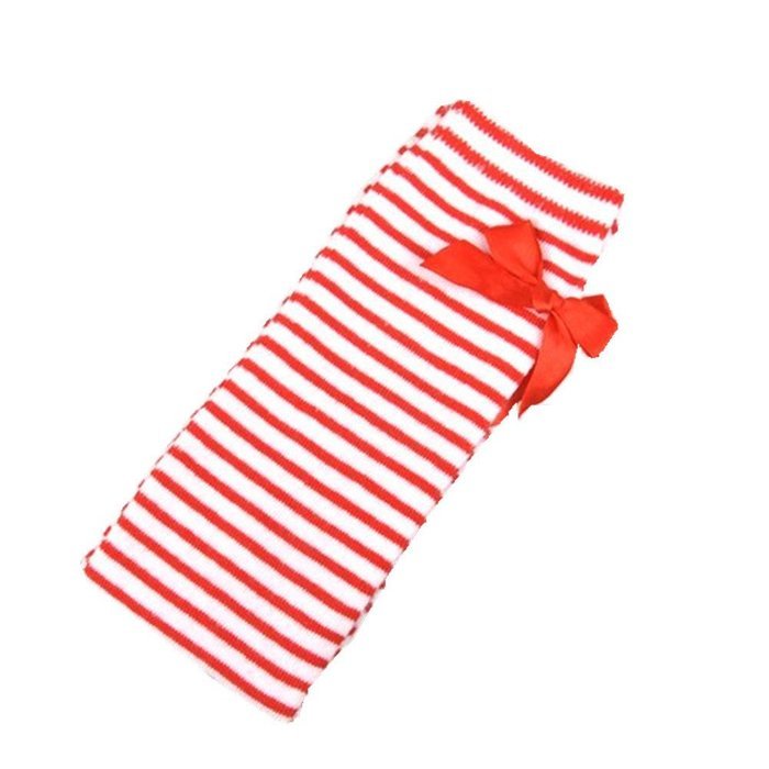 Banggood New Kids Girl Cotton Stripe Bowknot Knee High Long Socks