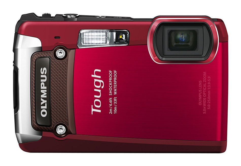 Olympus Tough TG-820 iHS Shock & Waterproof Digital Camera (Red) - International Version (No Warranty)