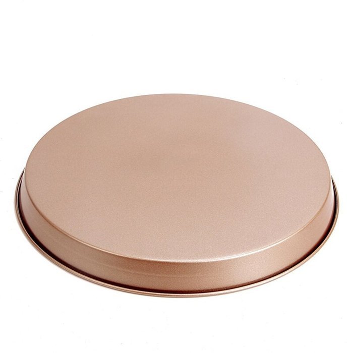 MyLifeUNIT Carbon Steel Non Stick Pizza Pan, 10-Inch, Gold N3