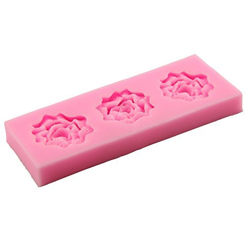 Let'S Diy 3 Holes Roses Molds For Fondant Sugar Jello Jelly Ice Soap Cake Decorating Tools Foundant Silicone Moulds