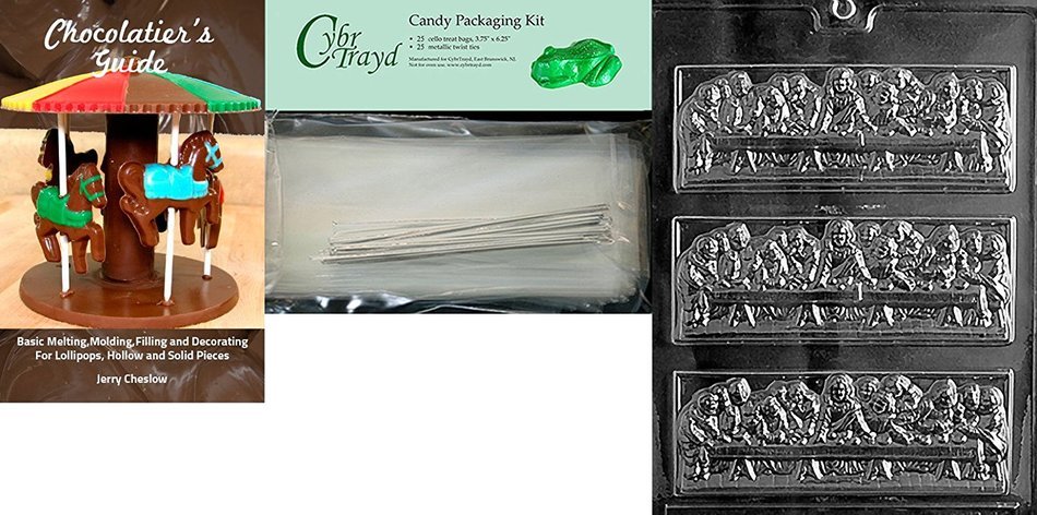 Cybrtrayd R022 Last Supper Bar Chocolate Candy Mold with Exclusive Cybrtrayd Copyrighted Chocolate Molding Instructions...