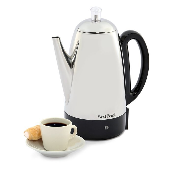 West Bend 54159 Classic Stainless-Steel 12-Cup Percolator