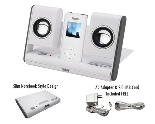 Naxa NX-3002 Portable Foldable Speaker System WHITE