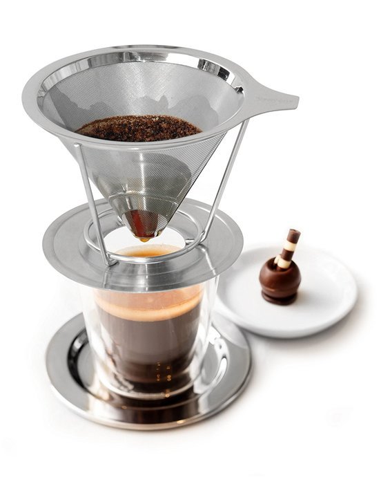 Br&ouml;y&ecirc;ur Paperless and Reusable Coffee Filter / Dripper Maker with Stand, Coffee Scoop and Recipes eBook N7