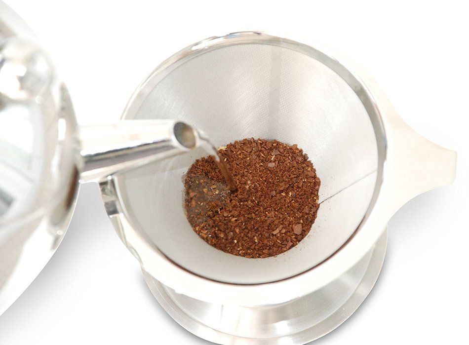 Br&ouml;y&ecirc;ur Paperless and Reusable Coffee Filter / Dripper Maker with Stand, Coffee Scoop and Recipes eBook N8