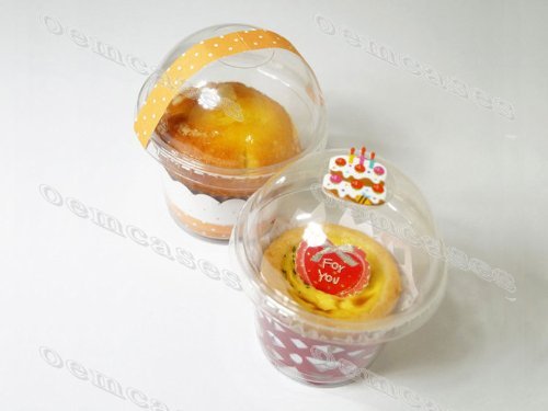 Premium High Quality Individual Clear Plastic Cupcake Pods for Bake Sales (200) N4