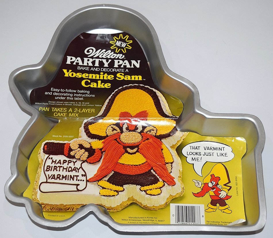Wilton Yosemite SAM Cake Pan Looney Tunes Cowboy Gun 1981, # 502-2908 Retired