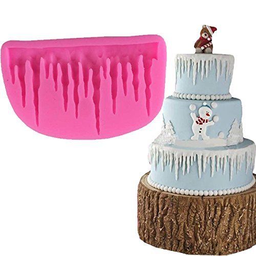 HUAL DIY 3D Cold Ice Shape Silicone Mold Fondant Cake Mold Decorating Bakeware Christmas cake decoration