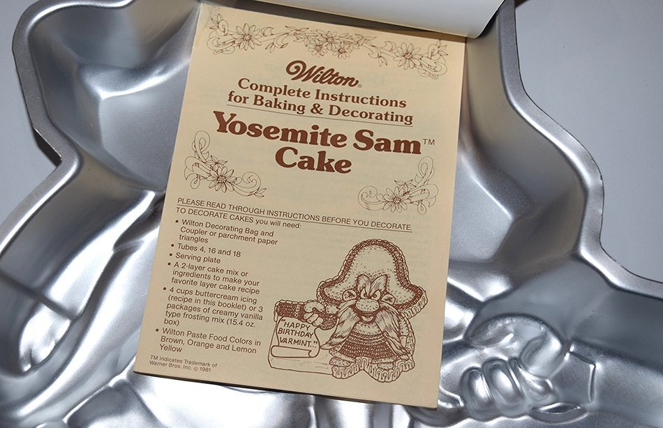 Wilton Yosemite SAM Cake Pan Looney Tunes Cowboy Gun 1981, # 502-2908 Retired N2