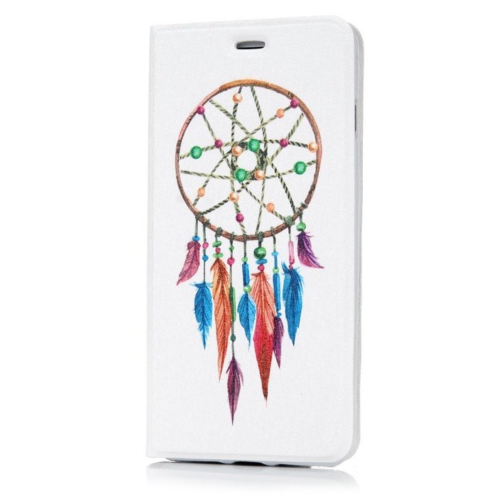 iPhone 7 Plus Case (5.5 inch) - Book Style Flip Stand Silk Pattern Wallet Case Magnetic Smart Closure PU Leather... N10