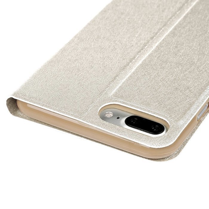 iPhone 7 Plus Case (5.5 inch) - Book Style Flip Stand Silk Pattern Wallet Case Magnetic Smart Closure PU Leather... N12