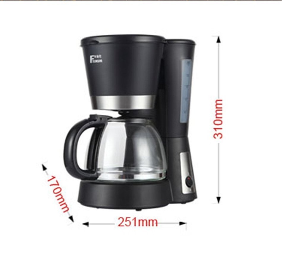 Royal- MD-213 American Style Fully Automatic Drip Coffee Machine Anti-dry Thermal Insulation Coffee Pot 1.2L N7