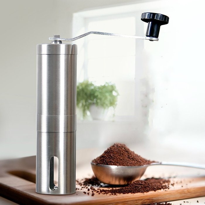 Manual Coffee Grinder Portable Slim Ceramic Burr Spice Mill,Precise Stainless Steel Coffee Grinder for Perfect...