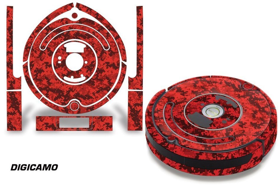 Vinyl Skin Decal Wrap For iRobot Roomba 650/655 Vacuum Stickers Accessory Kit DARKWOOD N2