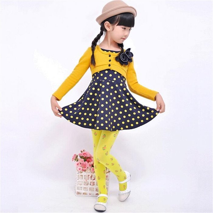 Banggood Kids Girl Stocking Embroidery Velvet Transparent Pantyhose Legging 1 Pair