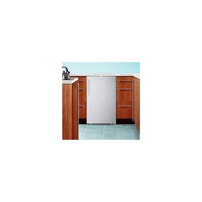 Summit FS408BLCSS 2.8 Cu. Ft. Stainless Steel Undercounter Built-In Upright Freezer N2