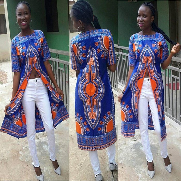 African Print Dress,Morecome Women Fashion Casual Loose Print Dress N4