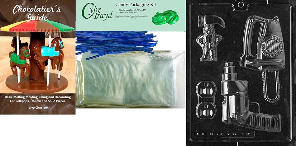 Cybrtrayd D085 Power Tools for Specialty Box Chocolate Candy Mold with Exclusive Cybrtrayd Copyrighted Chocolate...