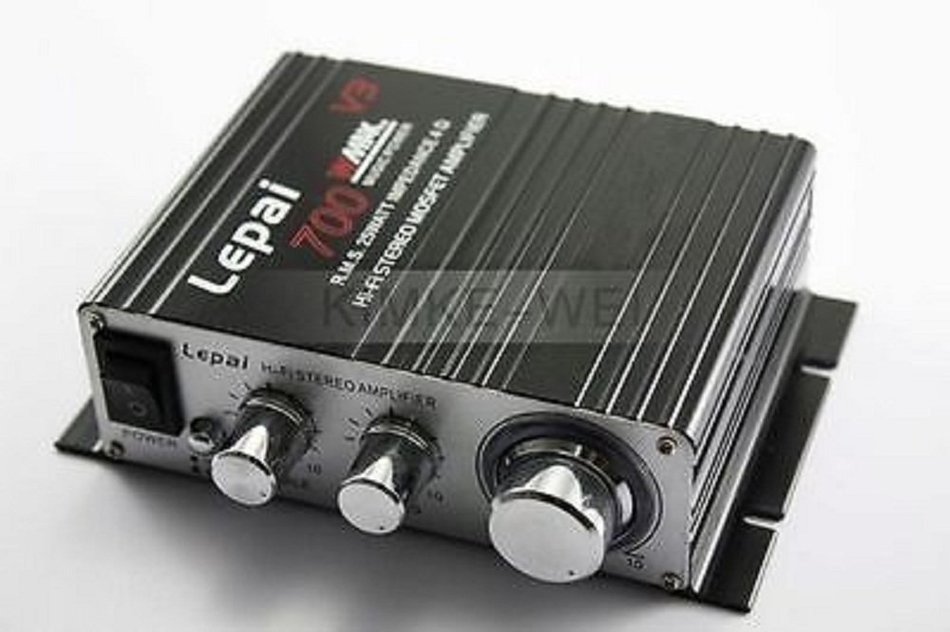 700W 12V Mini Hi-Fi Stereo Digital Amplifier mp3 iPod home + Power + audio cable N6