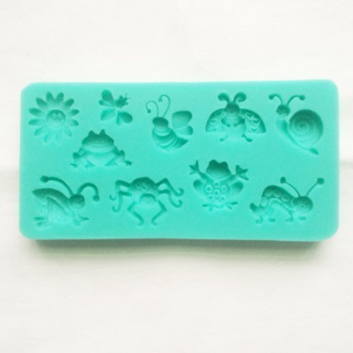 Summer Grass theme candy mold, Sugarcraft fondant gunpaste cake decoration cupcake topper icing sugarpaste silicone...