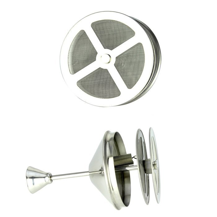 HUJI Double Mesh Stainless Steel Milk Frother Cappuccino Latte Coffee Foam Maker (1, 400 ml) N8