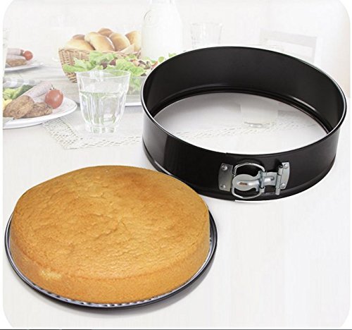 AUCH 1Pcs 8Inch Thickening and Non-stick Cake Mold/Mould/Pattern/Matrix/Die/Pan with False Bottom, Black