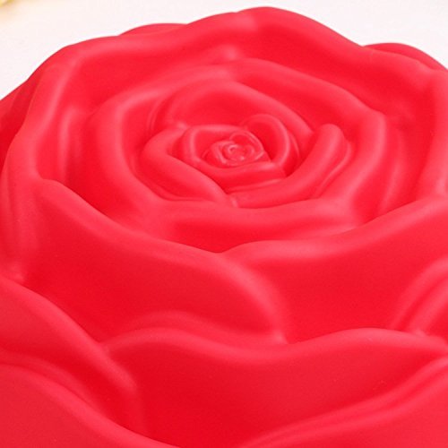 Large Rose Shaped Bread Pie Flan Tart Birthday Party Cake Silicone Mold Chocolate Bakeware Decorating Dessert... N3