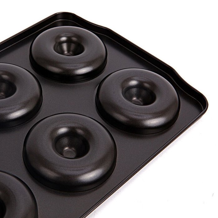 MyLifeUNIT Carbon Steel 6 Cavity Donut Pan, Non Stick Donut Pan Large N2