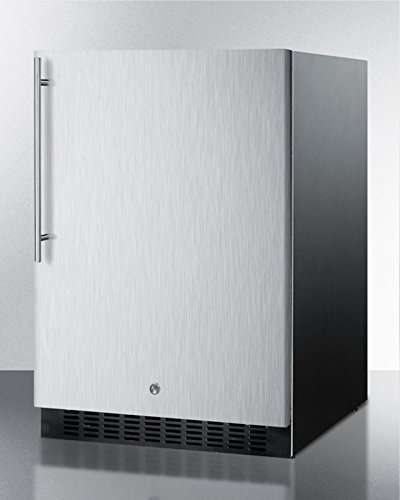 Summit SPR627OSSSHV 24" Outdoor Compact Refrigerator with 4.6 cu. ft. Capacity Lock Digital Thermostat Thin Pro...