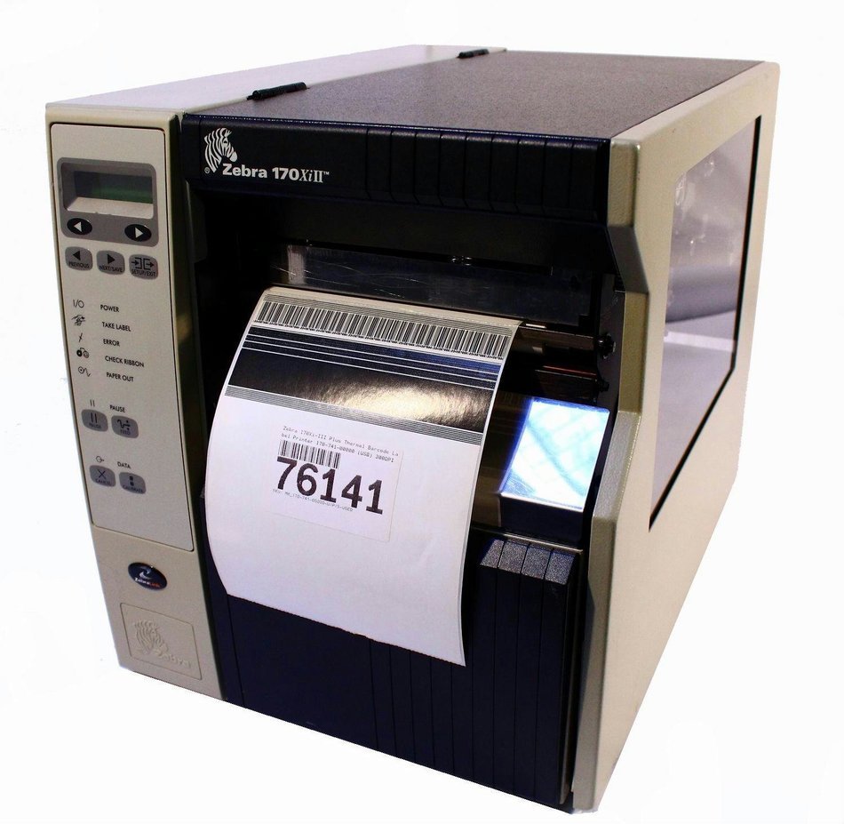 Zebra 170xi Iii Plus Thermal Barcode Label Printer 170 741 00000 Usbserialparallel 300dpi N3 2678