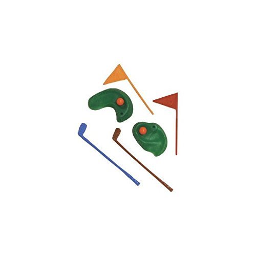 Oasis Supply 6-Piece Golf Green with Clubs and Flag set Cake Decorator