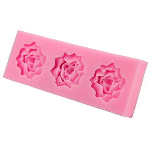 Let'S Diy 3 Holes Roses Molds For Fondant Sugar Jello Jelly Ice Soap Cake Decorating Tools Foundant Silicone Moulds N2