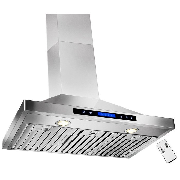 AKDY&reg; 30"/36"/42"/48" Stainless Steel Wall Mount Kitchen Cooking Fan Vent Range Hood LED Display Touch Control...