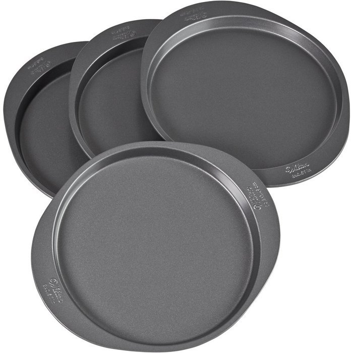 Wilton 2105-0188 4 Piece Easy Layers Round Cake Pan Set, 8" N3
