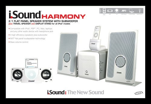 i.Sound Harmony Flat Panel Speakers (White)