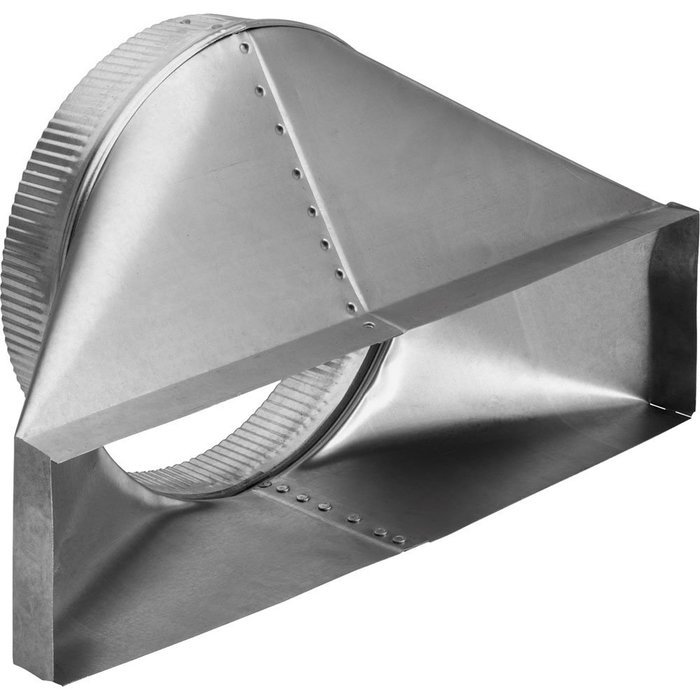Broan 427 Transition (thin wall) 4-1/2" x 18-1/2" to 10" Round