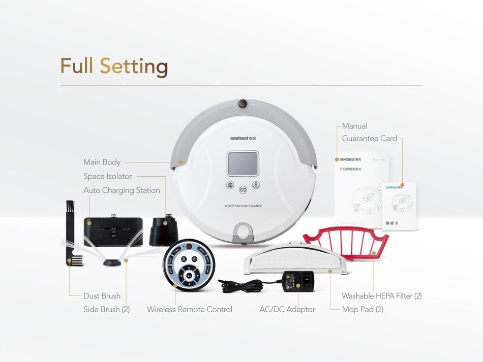 Seebest C561 Intelligent Appliance Smart Cleaning Robot, Red N4