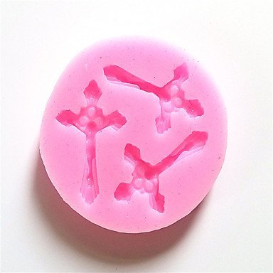 Y&XL&H Three holes Cross of Jesus Fondant Mold Cake Decoration Mold N2