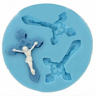 Y&XL&H Three holes Cross of Jesus Fondant Mold Cake Decoration Mold N3