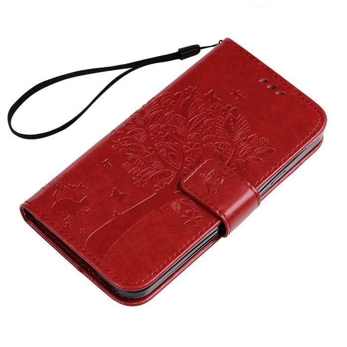 S5 Case,Samsung Galaxy S5 Case (i9600) - Wallet Embossed Flower Tree PU Leather Soft TPU Inner Cover with Magnetic... N2