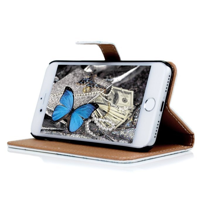 iPhone 7 Case (4.7 inch) - Wallet Folio Flip Premuim PU Leather Case Colorful Print Design with Stand Magnetic... N36